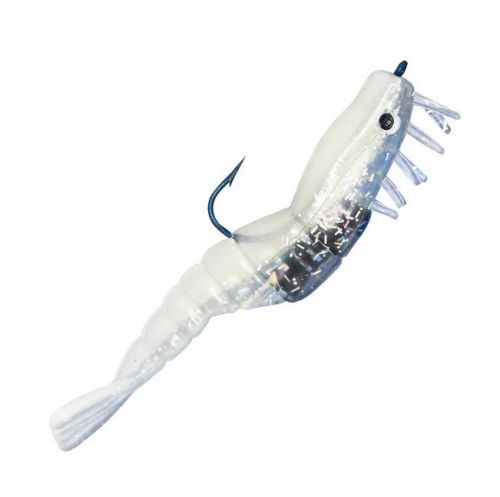 Charlies Pre-Rigged Shrimp Trio 3/Pk Glow and Silver Glitter 4