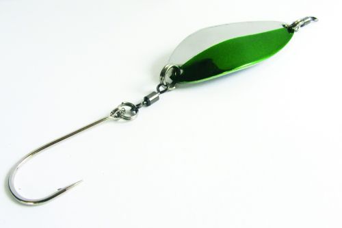 P-Line Pro Steel Spoon Silver/Green 1/4oz