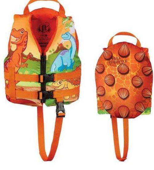 FULL THROTTLE WATER BUDDIES LIFE VEST - CHILD 30-50LBS - DINOSAURS