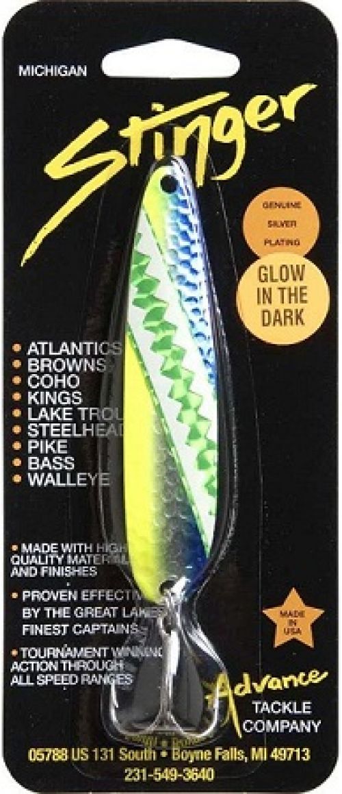 Stinger Stinger Spoon Lightweight Trolling Spoon, 3.75, .3 oz., #2 VMC Hooks, Blue Dolphin