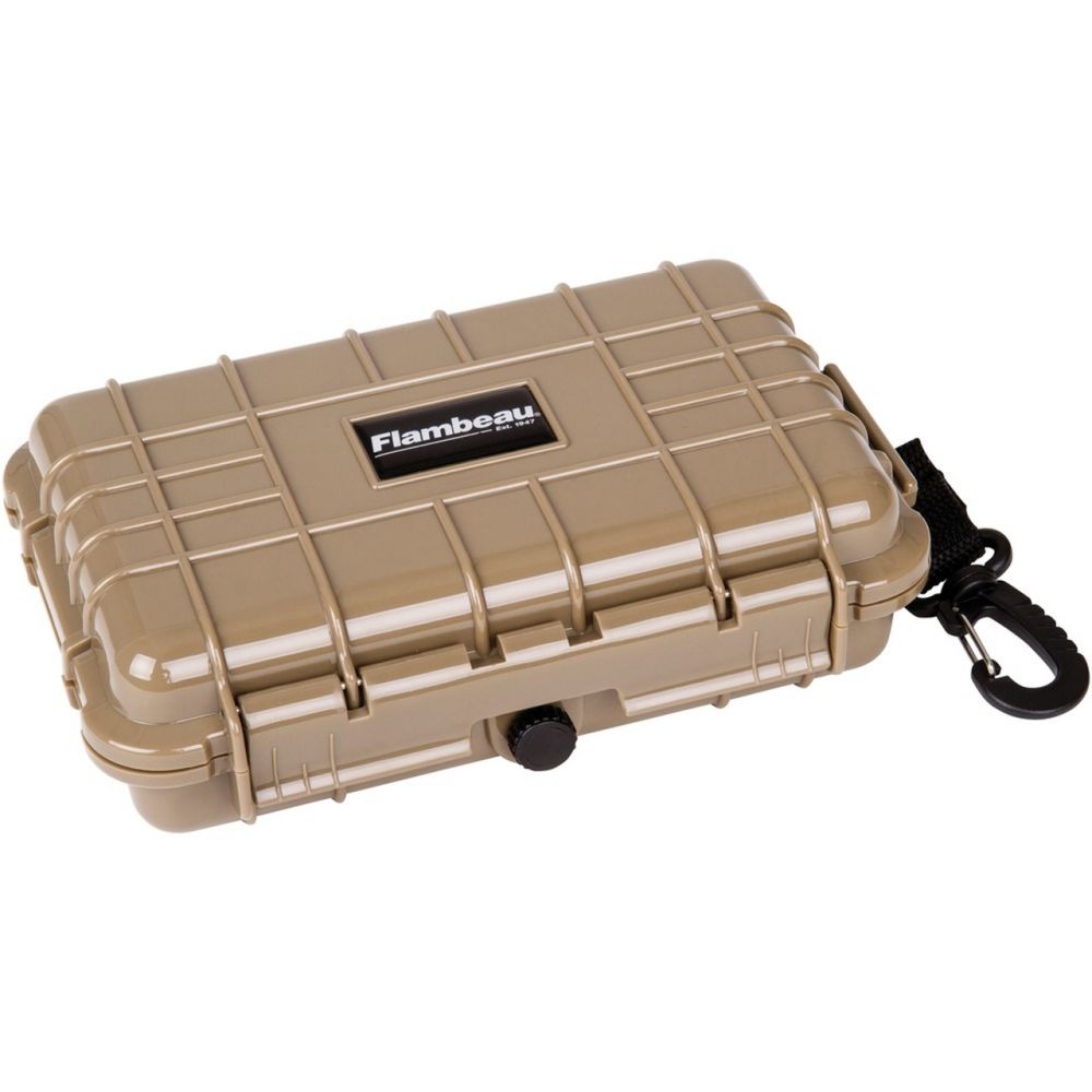 FLAMBEAU HD TUFF BOX SMALL 7.5X5.12X2.17 TAN WATERPROOF W/ZERUST