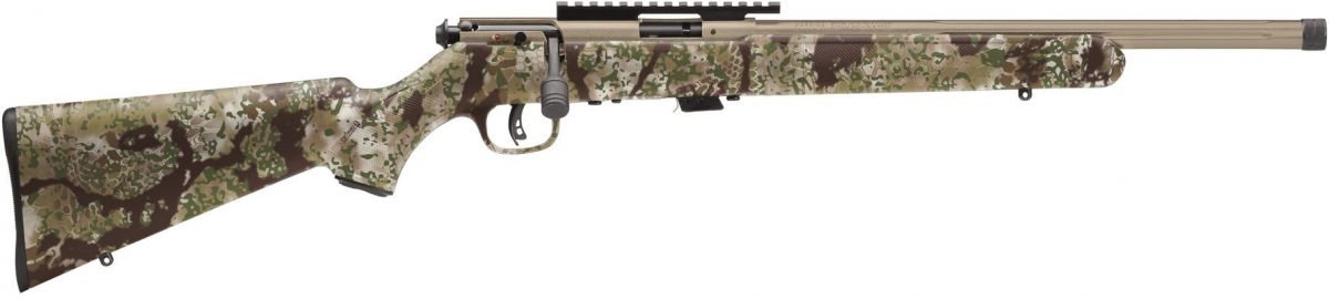 Savage 93R17 FV-SR 17 HMR 16.5 Fluted Tan Cerakote Barrel Kryptek Stock