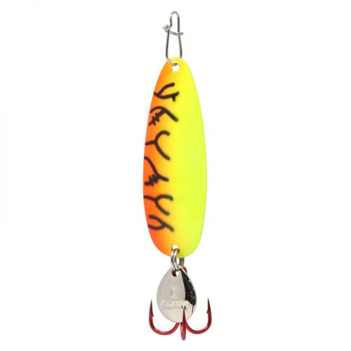 Clam Ribbon Leech Flutter Spoon - 1/4oz Size 6 - Glow Orange 