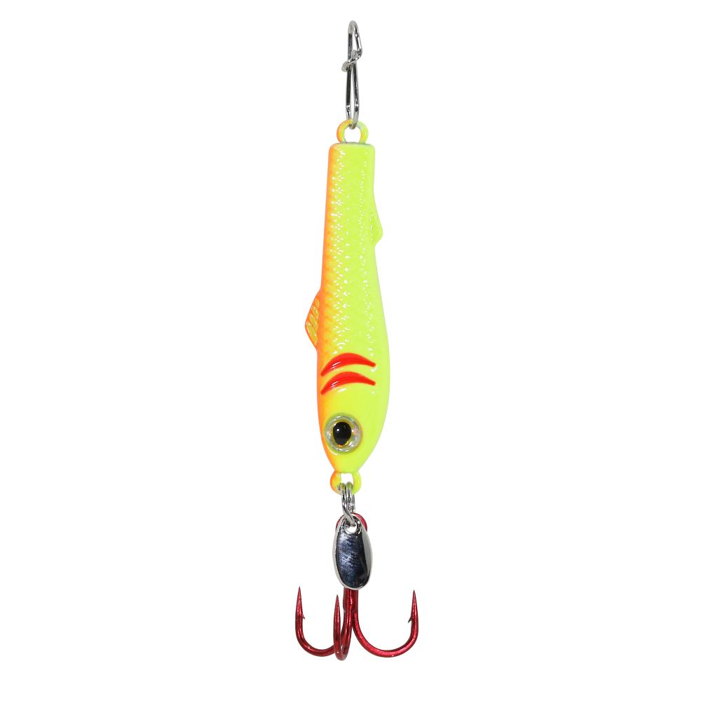 Clam Pinhead Pro, 1/4oz, Size 8 - Chart/Orange Glow 