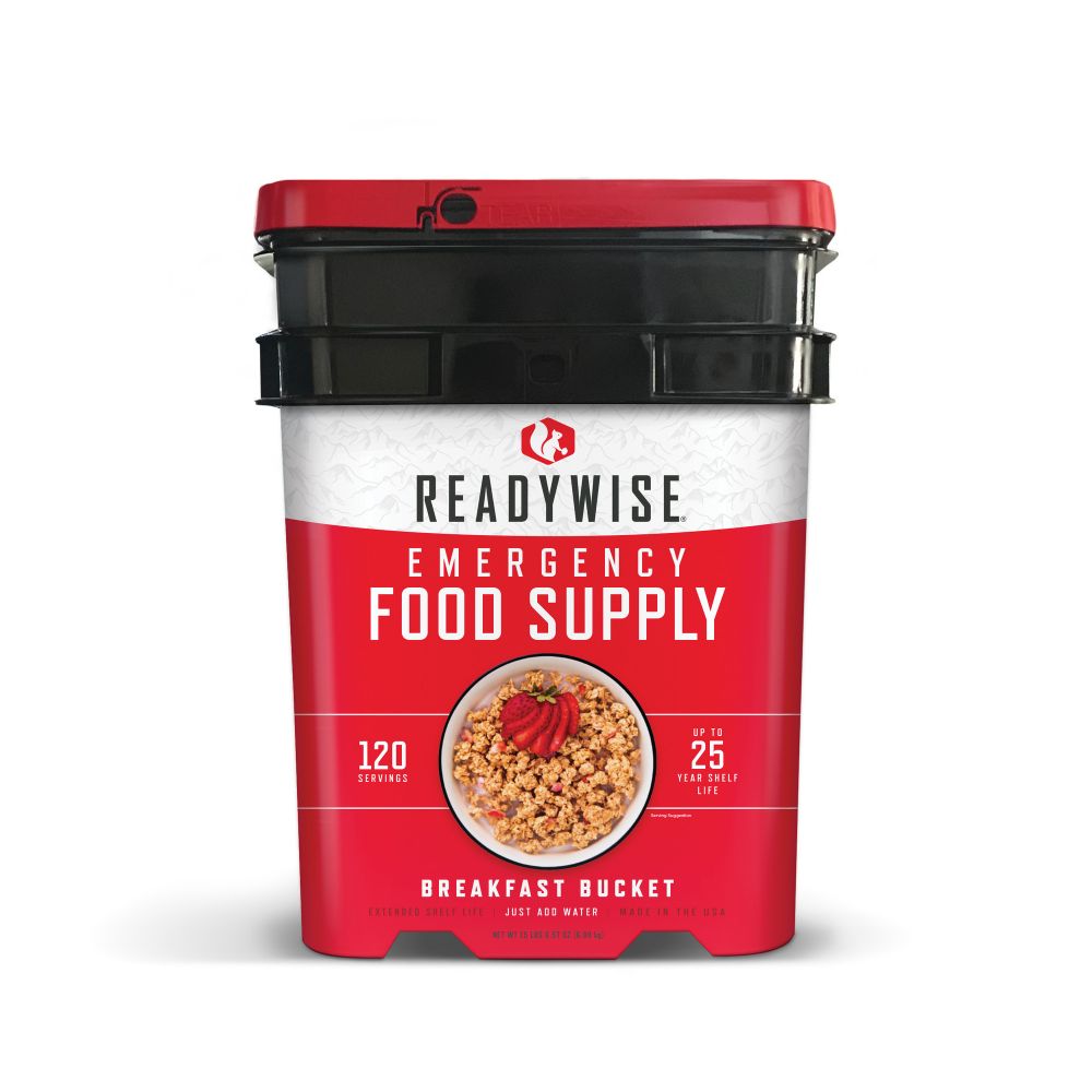 ReadyWise 120 Serving Emergency Food Supply Breakfast Bucket