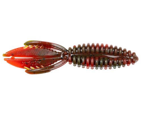 NetBait B Bug 4.3 Baitfuel Supercharged Green Pumpkin Texas Red Swirl 8-Pack