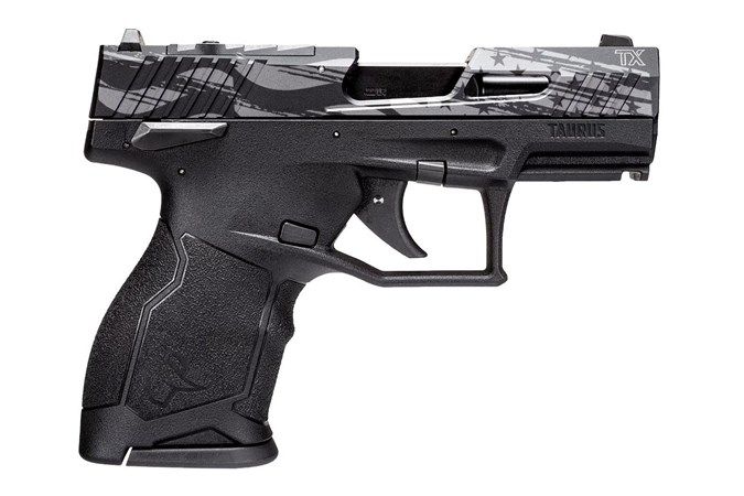 Taurus TX22 22LR, 3.6 Threaded Barrel, Distressed USA Flag, 10 Rounds