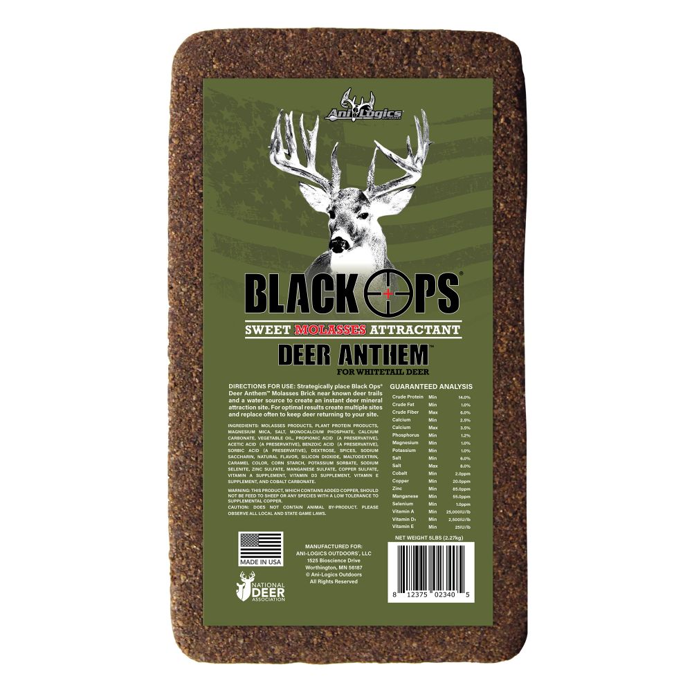 Ani-Logics Black Ops Deer Anthem Molasses Protein Brick (5lb)