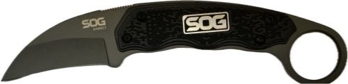 SOG Gambit Blackout Fixed Knife 2-3/5 Sheepsfoot Blade Black