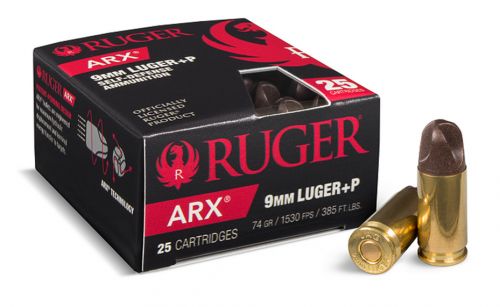 Ruger Ammo 9mm Luger 74gr 25/Bx 10/Cs 250Rd/Cs
