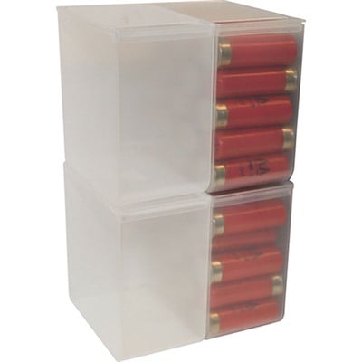 25 Round Shotshell Box, sold as set of 4 Clear