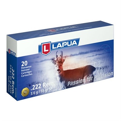 Lapua Ammo 222 Rem 55gr SP 20/bx