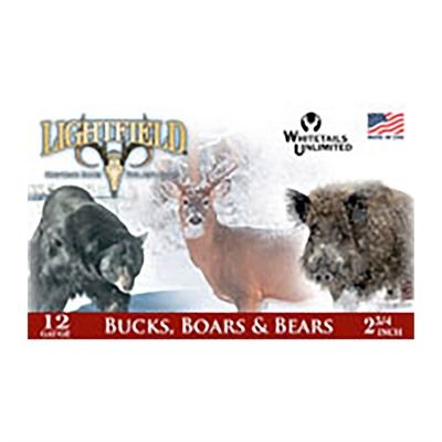 Lightfield Bucks, Boars & Bears Ammo 12 GA 2.75 Sabot 5rd