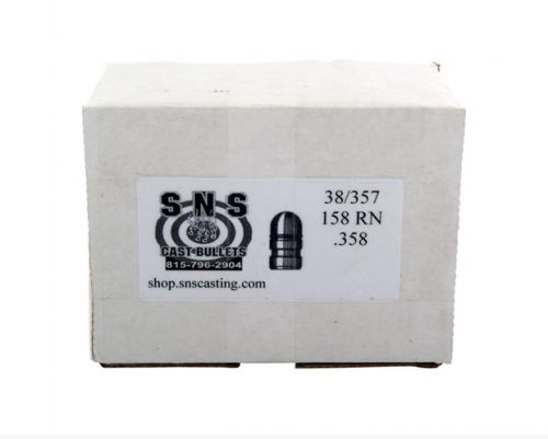 S&S Cast 38 Cal (.358) 158gr RN Lead Bullets 500/Box