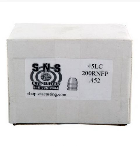 S&S Cast 45 Cal (.452) 200gr RNFP Lead Bullets 500/Box