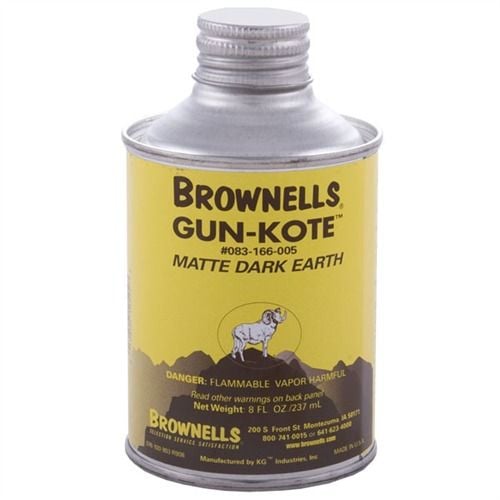 Brownells Gun-Kote Oven Cure Gun Finish Matte Dark Earth 8oz