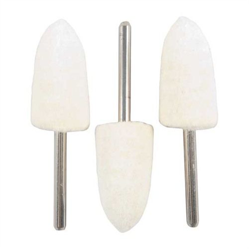 Brownells Mandrel Mounted Felt Bob Tapered Cone 1x1/2 3 Pack