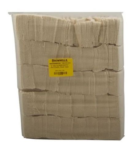 Brownells 40-50 Cal Really Heavy Duty 2 Square Cotton Patch 1000/Pack