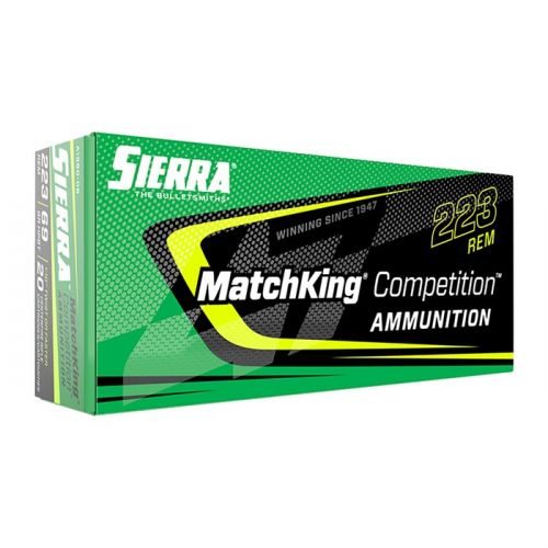 Sierra MatchKing Competition Ammo, 223 Remington, 69 Grain, Hollow Point Boat Tail, 20 Rounds