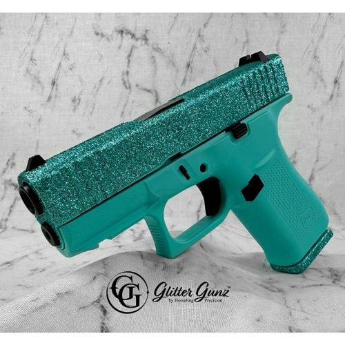 GLOCK 43X CUSTOM 9MM LUGER MALIBLUE SEMI-AUTO HANDGUN W/FRONT RAILS
