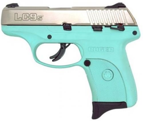 Ruger LC9S 9MM NICKEL TURQUOISE FRAME