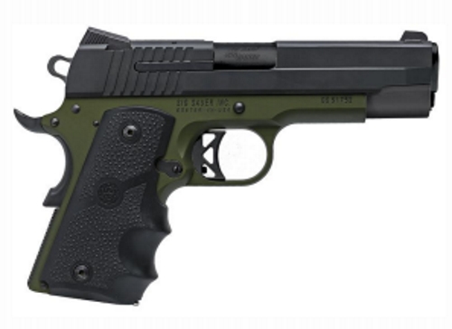 Sig Sauer 1911 COMPACT .45 ACP C3 ALLOY ARMY Green 2-TONE