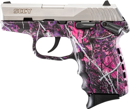 SCCY Industries CPX-1 Carbon 9mm Luger 3.10 10+1 Stainless Steel Slide Muddy Girl Polymer Grip