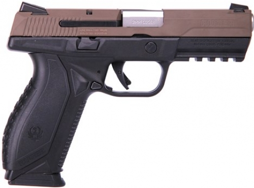 Ruger American Pistol 9mm Brown/Blk 4in. 17+1