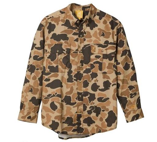 Browning Wasatch-CB Shirt Button-Front 2 Pocket Vintage Tan L