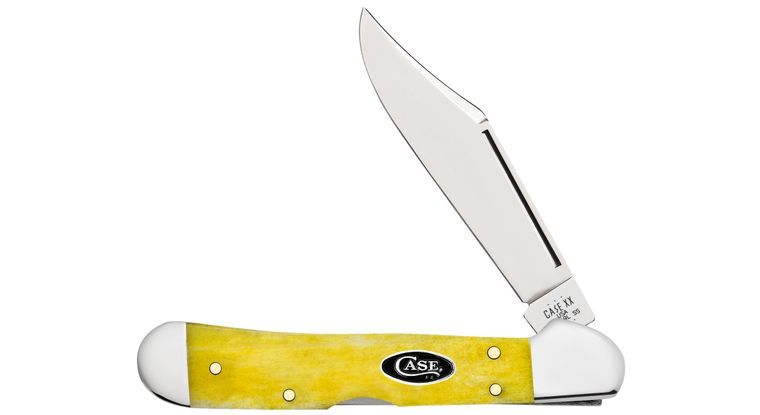 Case Smooth Yellow Bone Mini CopperLock Pocket Knife 3.63