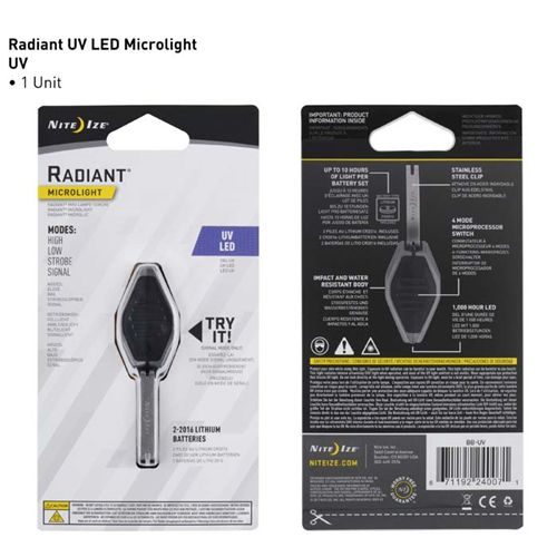 Radiant Microlight - Black/UV LED