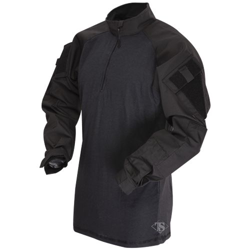 TruSpec - TRU Long Sleeve 1/4 Zip Combat Shir | Black | Large