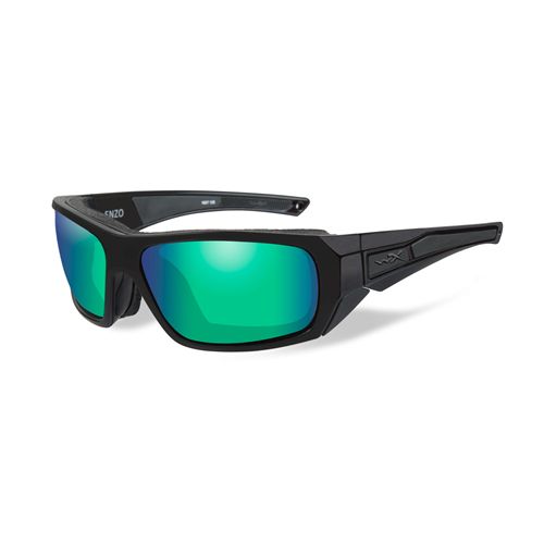 Wiley X Enzo Eye Protection Black Matte Emerald Mirror Lens