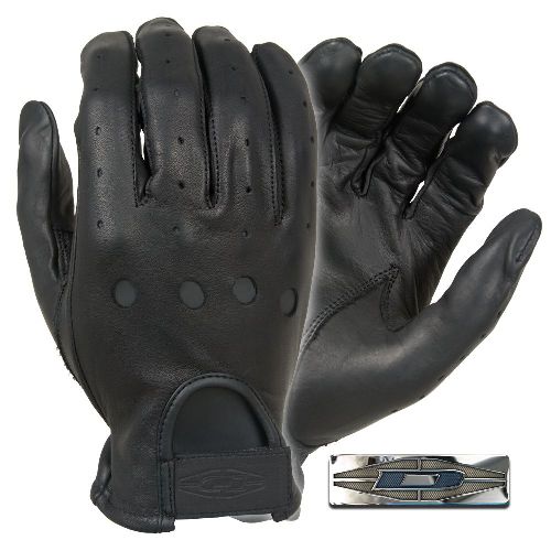 Full-Finger Leather Driving Gloves | Black | Medium