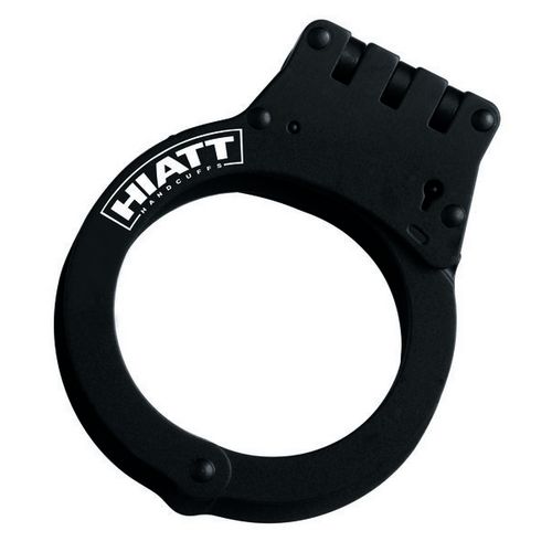 Oversized Steel Hinge Handcuffs | Black