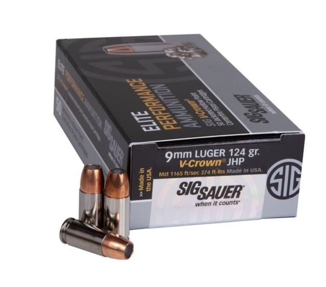 Sig Sauer Elite Performance 9mm Luger +P JHP 50rd LE/MIL/IOP