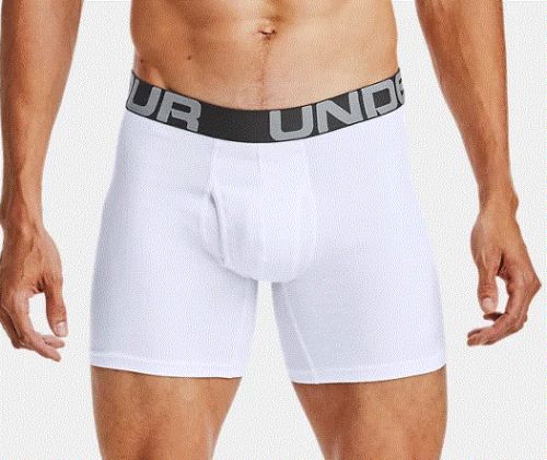 UA Mens Charged Cotton 6in Boxerjock - 3 Pack