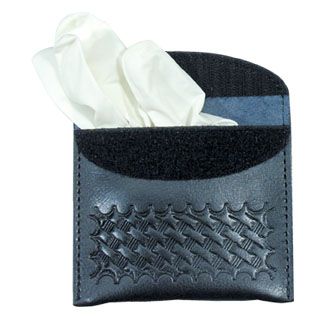 Perfect Fit Leather Belt Glove Carrier Pouch Black