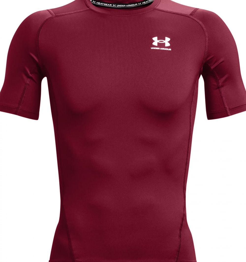 UA Mens HeatGear Short Sleeve Cardinal Size XXL