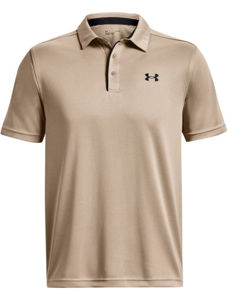 UA Mens Tech Polo Sahara/Black Small