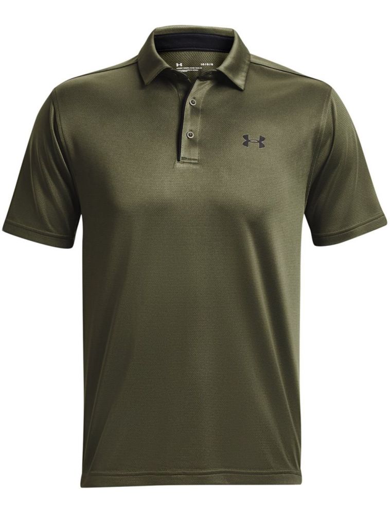 UA Mens Tech Polo Marine OD Green/Black Medium