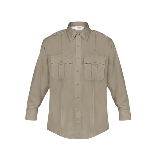 Elbeco DutyMaxx Mens Long Sleeve Silvertan Shirt Size 17/35