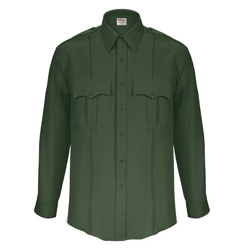 Ebeco Mens TexTrop2 Long Sleeve with Zipper Spruce Green Shirt Size 18.5/35