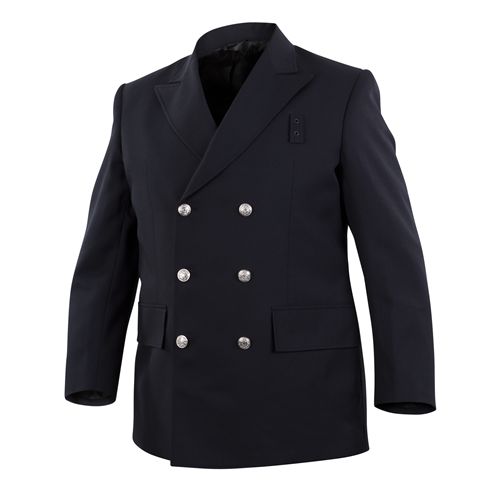 Elbeco-Top Authority Polyester Double-Breasted Blousecoat-Black-Size: 40-R