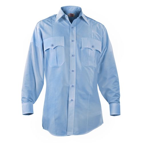 Elbeco Mens Paragon Plus Long Sleeve Medium Blue Shirt Size 16/33