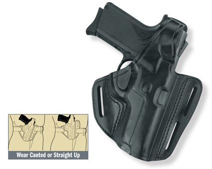Gould & Goodrich-Three Slot Pancake Holster-Right Handed-Black-Fits: S&W M&P Compact