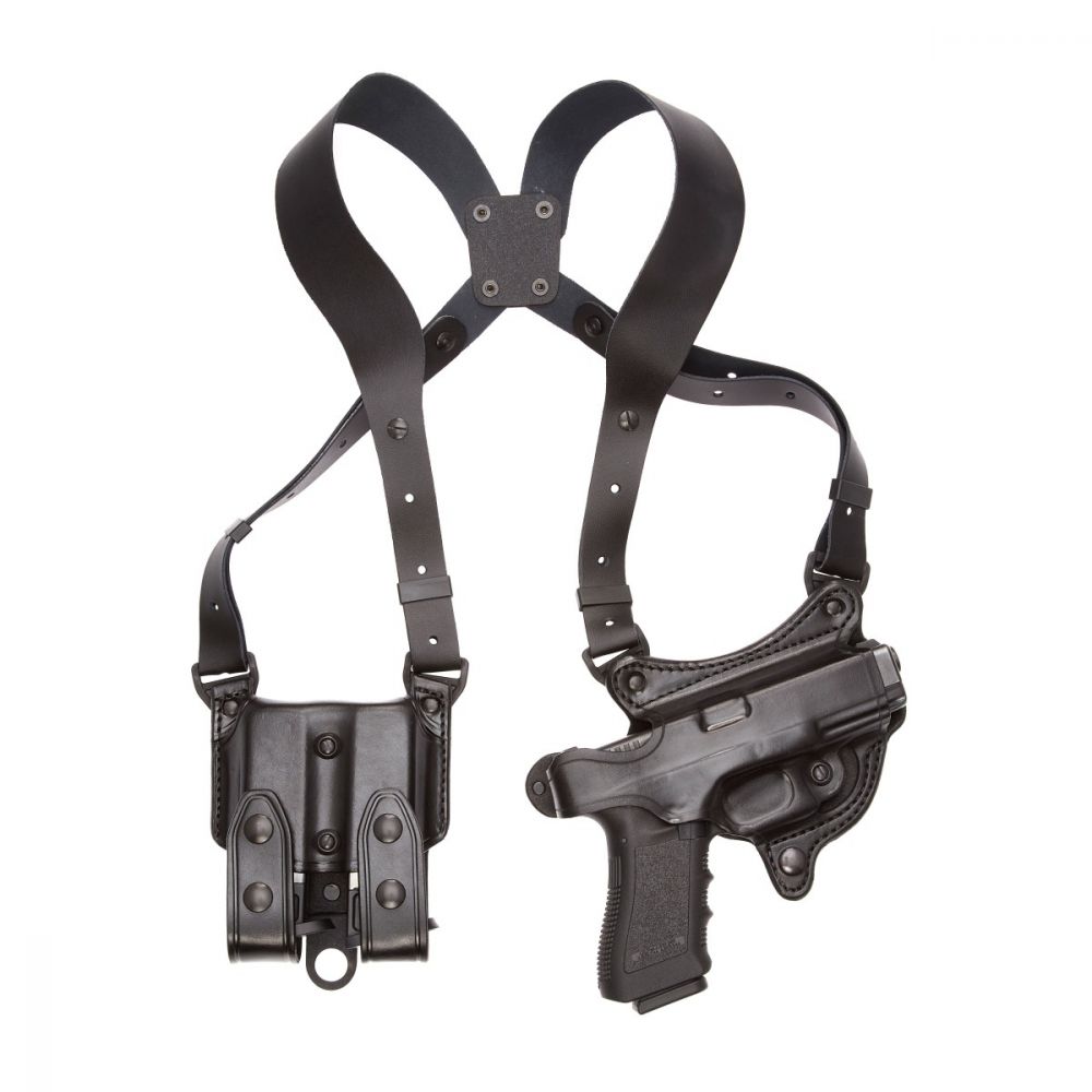 Aker Leather Black Plain FlatSider XR7 Right Handed for S&W M&P40C