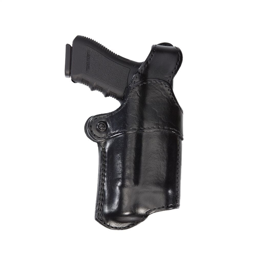 Aker Leather Nightguard High Ride Black Plain Left Handed Duty Holster for Sig Sauer P320 with M-3 Light