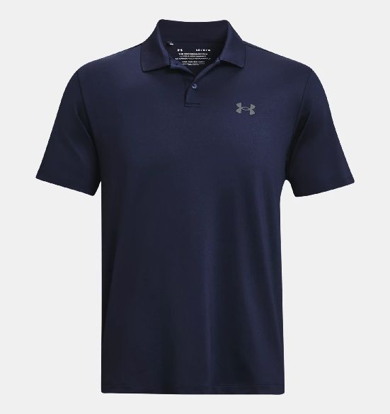 UA Mens Performance 3.0 Polo Midnight Navy/Pitch Gray Small
