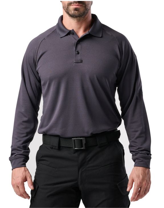 5.11 Tactical Performance Long Sleeve Polo Gray Medium